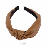 ブラウン | レザー調リボンカチューシャ【ヘアアクセサリー】 | LUPIS