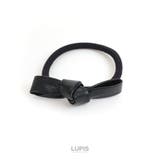 ブラック | レザー調プチリボンヘアゴム【ヘアアクセサリー】 | LUPIS