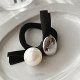 パール×メタルプレートヘアゴム | LUPIS | 詳細画像6 