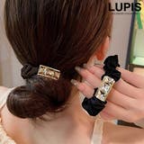 スクエアビジューシュシュヘアゴム | LUPIS | 詳細画像1