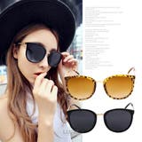 ゴールドシェブロンボストンサングラス 【プチプラ 大きめ | LUPIS | 詳細画像2 