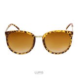 ブラウン | ゴールドシェブロンボストンサングラス 【プチプラ 大きめ | LUPIS