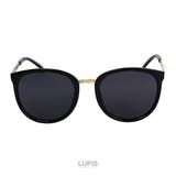 ブラック | ゴールドシェブロンボストンサングラス 【プチプラ 大きめ | LUPIS