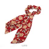 フラワー柄スカーフリボンシュシュ | LUPIS | 詳細画像3 