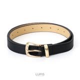 ブラック | ゴールドポイントレザーベルト | LUPIS