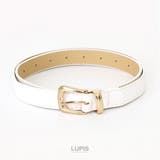 ホワイト | ゴールドポイントレザーベルト | LUPIS