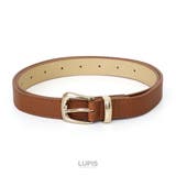 キャメル | ゴールドポイントレザーベルト | LUPIS