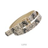 ベージュ | パイソン柄ベルト | LUPIS