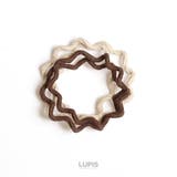 ブラウン | ウェーブラインカラーヘアゴムセット  | LUPIS