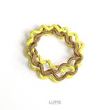 イエロー | ウェーブラインカラーヘアゴムセット  | LUPIS