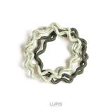グリーン | ウェーブラインカラーヘアゴムセット  | LUPIS