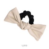 ベージュ | レザー調リボンヘアゴム【ヘアアクセサリー】 | LUPIS