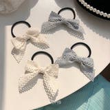 ≪1個入り≫コットンレースリボンヘアゴム  | LUPIS | 詳細画像5 