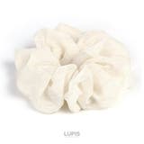 アイボリー | メタルラインシフォンシュシュ 【プチプラ ヘアゴム | LUPIS