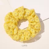 イエロー | 刺繍フラワーシュシュ | LUPIS