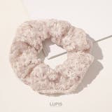 ピンク | 刺繍フラワーシュシュ 【ヘアアクセサリー ヘアゴム | LUPIS