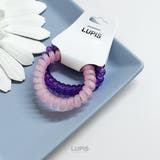 ピンク×パープル | バイカラースプリングヘアゴムセット  | LUPIS