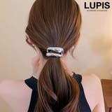 ボリューム2連メタルラインヘアゴム | LUPIS | 詳細画像1 