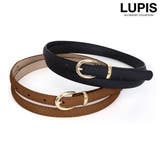 ランドバックルマットレザーベルト | LUPIS | 詳細画像1