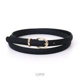 ブラック | ランドバックルマットレザーベルト | LUPIS