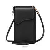 ブラック | スマホポケット付きお財布ショルダー | LUPIS