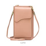 ピンク | スマホポケット付きお財布ショルダー | LUPIS