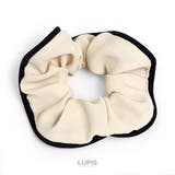 アイボリー | バイカラーパイピングシュシュ【ヘアアクセサリー シュシュ バイカラー | LUPIS