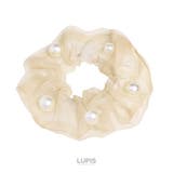 ベージュ | パール×オーガンジーシュシュ 【ヘアアクセサリー シュシュ | LUPIS