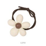 アイボリー | ぷっくりフラワーヘアゴム【へアクセサリー】 | LUPIS