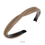 ブラウン | ツイストレザーカチューシャ【細め ヘアアクセサリー】 | LUPIS