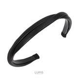 ブラック | ツイストレザーカチューシャ【細め ヘアアクセサリー】 | LUPIS