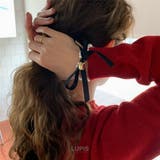 リボン×ハート2連パールヘアゴム | LUPIS | 詳細画像4 