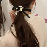 リボン×ハート2連パールヘアゴム | LUPIS | 詳細画像6 