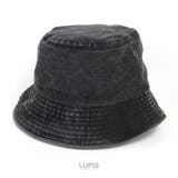 ブラック | ウォッシュドデニムバケットハット 【帽子 ハット | LUPIS