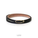 ゴールドバックル型押しレザー調細ベルト 【プチプライス シンプル | LUPIS | 詳細画像2
