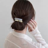 アクリル×メタルプレートヘアゴム 【ヘアアクセサリー ヘアゴム | LUPIS | 詳細画像2 
