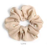 ベージュ | くすみカラードットパールシュシュ | LUPIS
