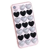 ブラック×シルバー | グリッターハートiPhone用ケース | LUPIS