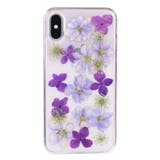 パープル | 押し花iPhone用ケース | LUPIS