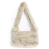 ベージュ | ボリュームファーハンドバッグ | LUPIS