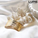アイボリー | メタルプレートシュシュ【ヘアアクセサリー】 | LUPIS