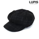 ブラック | チェック柄キャスケット | LUPIS