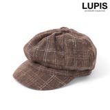 モカ | チェック柄キャスケット | LUPIS