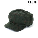 モスグリーン | チェック柄キャスケット | LUPIS
