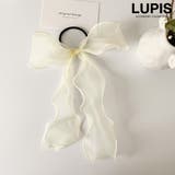アイボリー | オーガンジーリボンヘアゴム【ヘアゴム ヘアアクセサリー リボン | LUPIS