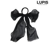 ブラック | シフォンリボンヘアゴム | LUPIS