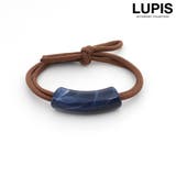 ブルー | マーブルモチーフ2連ヘアゴム | LUPIS