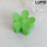 グリーン | フラワーバンスクリップ【大ぶり ヘアアクセサリー】 | LUPIS