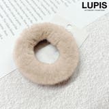 グレージュ | ふわふわファーヘアゴム | LUPIS