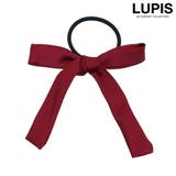 レッド | サテンリボンヘアゴム | LUPIS